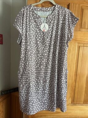 Anrabess Taupe Dot  Dress with Pockets